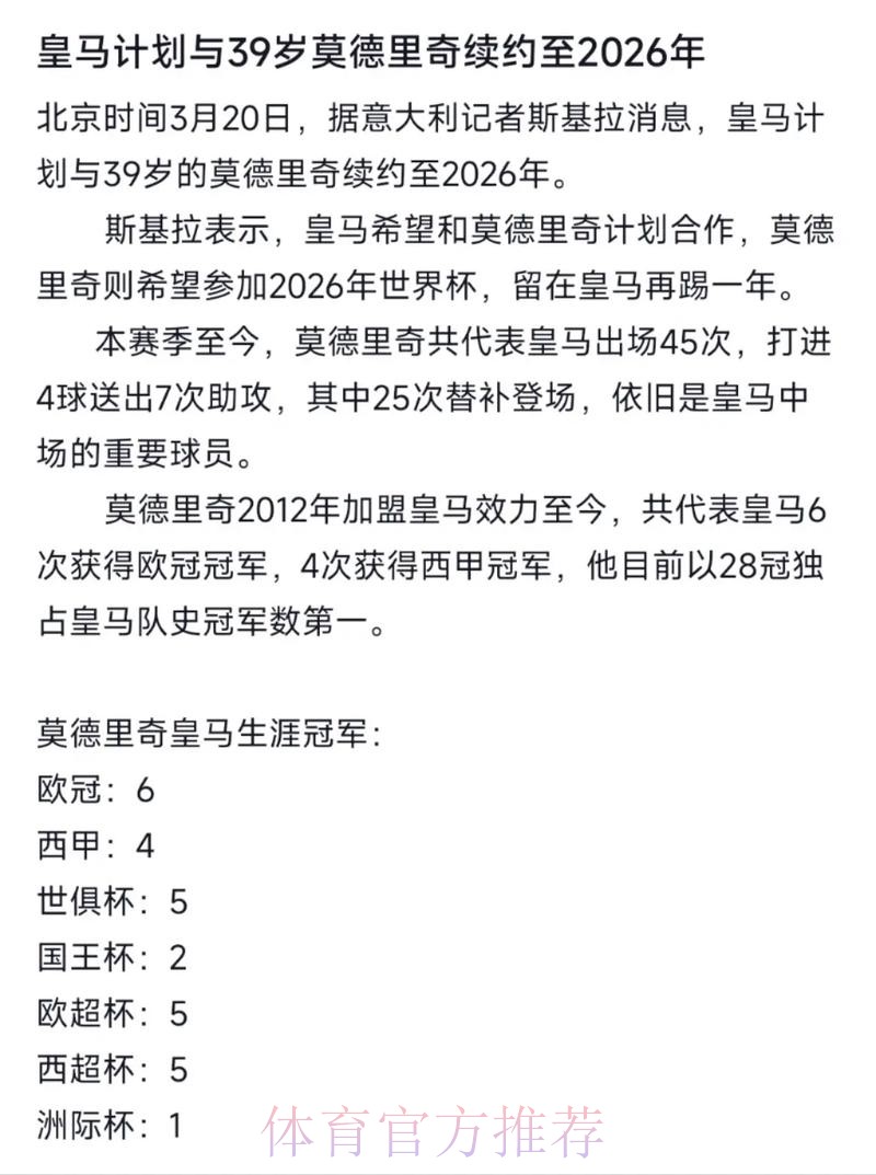魔笛希望与皇马续约 双方并不着急还未进行会谈 魔笛希望与皇马续约 双方并不着急还未进行会谈